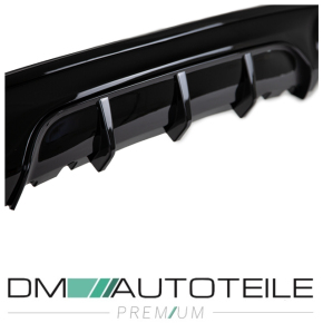 Sport-Performance Heck-Diffusor / Ansatz Duplex für BMW 2er F22 / F23 mit M-Paket in Schwarz Glanz mit ABE