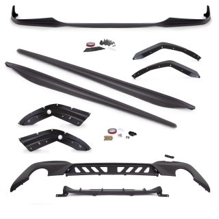 Sport-Performance Black Matt Front Spoiler+ Rear Diffusor + Side Blades fits BMW 3-Series G20 G21 M-Sport