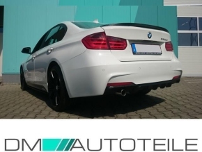 Sport-Performance Heck-Diffusor / Ansatz hinten für BMW F30 / F31 mit M-Paket in Schwarz Matt