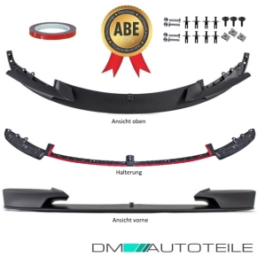 Performance Frontspoiler / Frontlippe für BMW 3er F30 / F31 mit M-Paket in Schwarz Matt mit ABE
