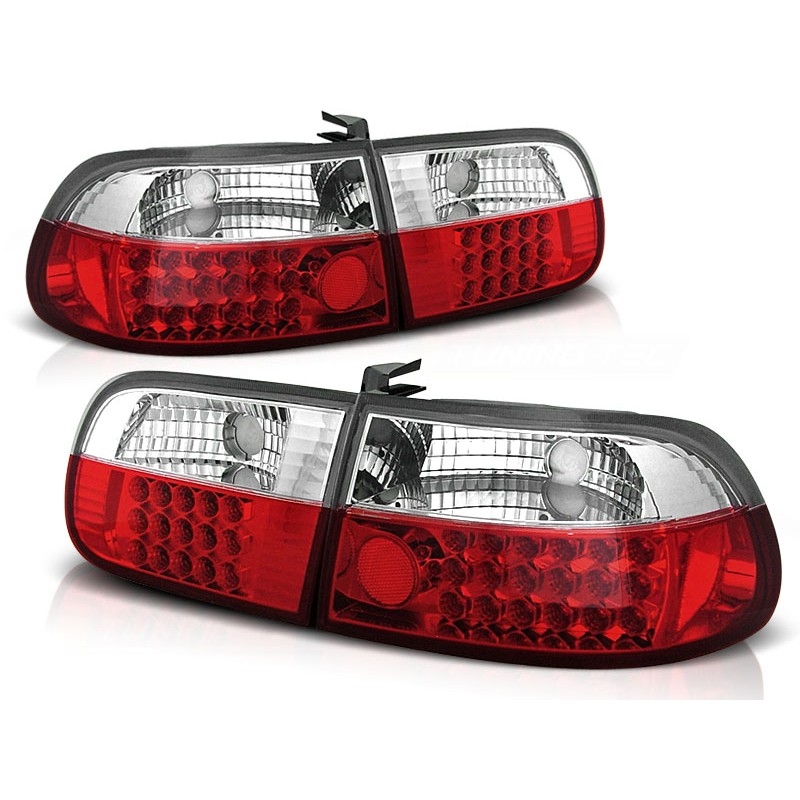 Design Rückleuchten Upgrade LED rot/klar passt für Honda Civic 3 Türer ab  91-95