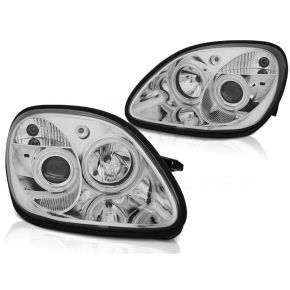 Scheinwerfer Angel Eyes LED chrom passt für Mercedes...