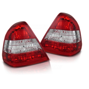 Set Design Rückleuchten Rot Weiß passt für Mercedes Benz C-Klasse W202 Bj 93-00