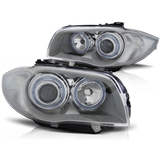 Scheinwerfer Angel Eyes LED chrom passt für BMW 1er E81, E82, E87, E88 ab 04-11