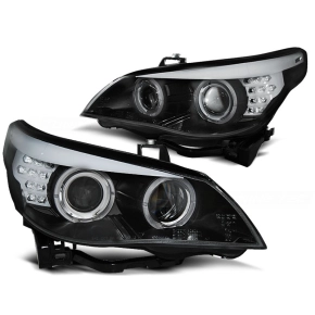 Scheinwerfer Angel Eyes LED schwarz + Blinker passt...