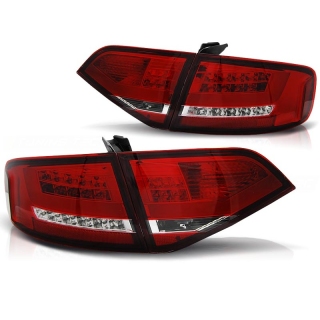 LED Lightbar Rückleuchten Set Rot Klar passt für Audi A4 B8 8K Limousine 07-11