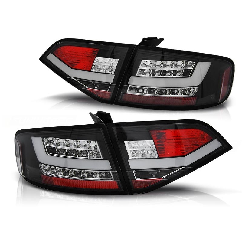 LED Lightbar Rückleuchten Set Schwarz passt für Audi A4 B8 8K Limousine  07-11