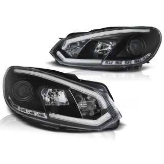 Scheinwerfer LED Tagfahrlicht schwarz LTI passt für VW Golf 6 ab 2008 - 2012