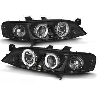 Scheinwerfer Angel Eyes LED schwarz passt für Opel Vectra B Facelift ab 99-02