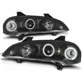 Scheinwerfer Angel Eyes LED schwarz passt für Opel Tigra A ab 1994 - 2000