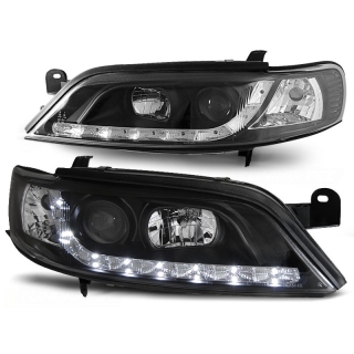 Scheinwerfer Tagfahrlicht Design LED schwarz passt für Opel Vectra B ab1995-1998