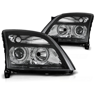 Scheinwerfer Angel Eyes LED schwarz passt für Opel Vectra C / Signum ab 02-05