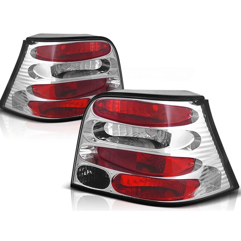 LED Rückleuchten Set VW Golf 4 Typ 1J 98-02 klar/rot, Rückleuchten, Fahrzeugbeleuchtung, Auto Tuning