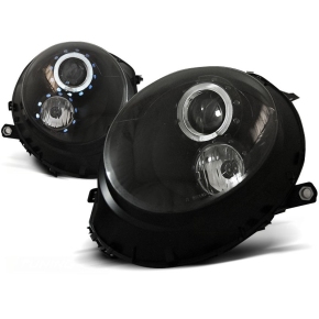 Scheinwerfer Angel Eyes LED schwarz passt für Mini Cooper ab 2006 - 2014