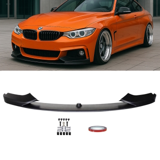 Performance Frontspoiler / Frontlippe für BMW 4er F32 / F33 / F36 mit M-Paket in Schwarz Matt mit ABE