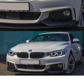 Performance Frontspoiler / Frontlippe für BMW 4er F32 / F33 / F36 mit M-Paket in Schwarz Matt mit ABE
