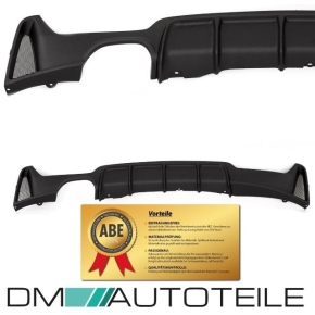 Performance Diffusor für BMW 4er F32 F33 F36 M-Paket Sport Heck Schwarz mit ABE