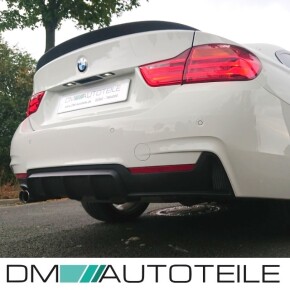 PERFORMANCE Rear Diffusor Black Matt Bumper fits on BMW F32 F33 F36 M-Sport