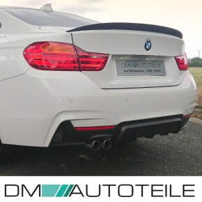 PERFORMANCE Rear Diffusor Black Matt Bumper fits on BMW F32 F33 F36 M-Sport