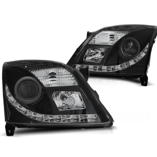 Scheinwerfer Tagfahrlicht LED schwarz passt für Opel Vectra C / Signum ab 02-05