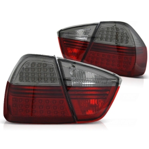 Design Rückleuchten Lightbar LED rot/rauch passt für BMW 3er E90 ab 2005-2008