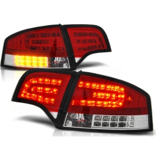 Design Rückleuchten Upgrade LED rot/klar passt für Audi A4 B7 (8E) Limo ab 04-08