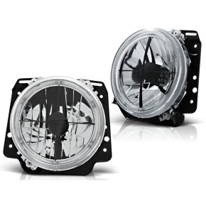 Scheinwerfer Angel Eyes LED chrom+FK passt für VW Golf II (2) ab 1983 - 1991