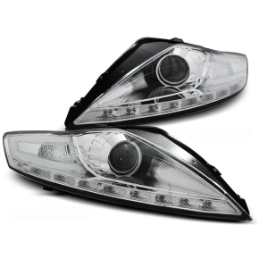 Scheinwerfer Tagfahrlicht LED chrom + Blinker passt...