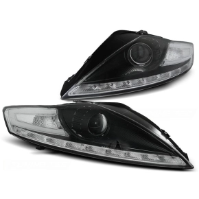 Scheinwerfer Tagfahrlicht LED schwarz+Blinker passt...