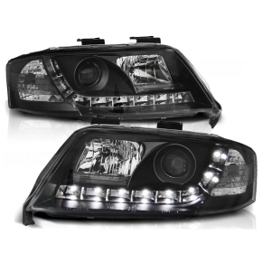 LED Tagfahrlicht Design Scheinwerfer Set Schwarz H1/H1...