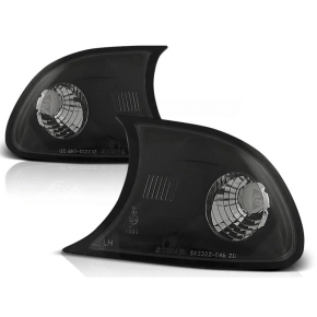 Set Schwarz Klarglas Frontblinker für BMW 3er E46...