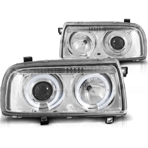 Scheinwerfer Tagfahrlicht Design LED schwarz passt für VW Vento ab 1992 - 1998