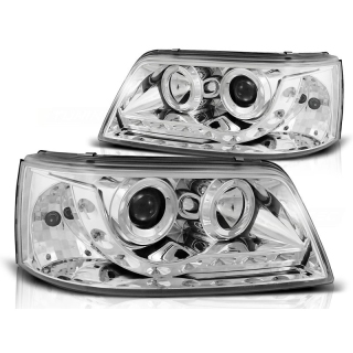 Scheinwerfer Tagfahrlicht Design LED chrom passt für VW T5 ab 2003 - 2009