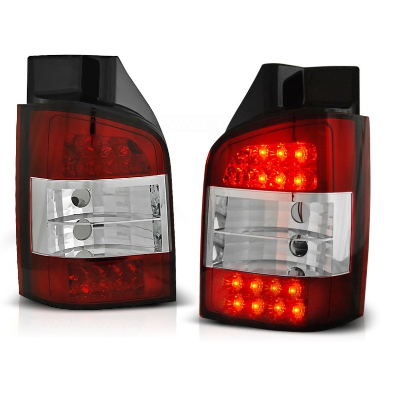 Lightbar Rückleuchten Set für VW T5 in Rot-Smoke