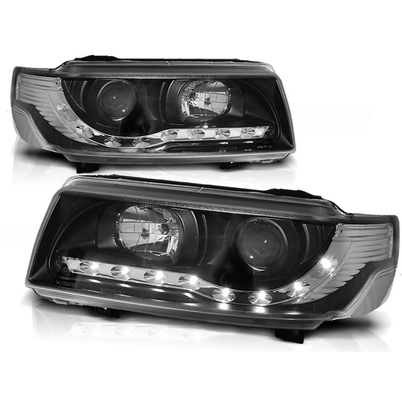 Scheinwerfer Tagfahrlicht Design LED schwarz passt für VW Passat