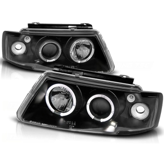 Scheinwerfer Angel Eyes LED schwarz passt für VW Passat 3B (B5) ab 1996 - 2000