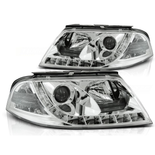 Scheinwerfer Tagfahrlicht Design LED chrom passt für VW Passat 3BG ab 2000-2005