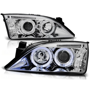 Scheinwerfer Angel Eyes LED chrom passt für Ford...