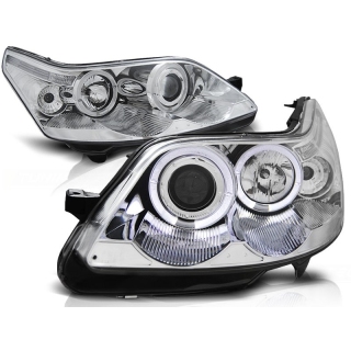 Scheinwerfer Angel Eyes LED chrom passt für Citroen C4 ab 2004 -2010