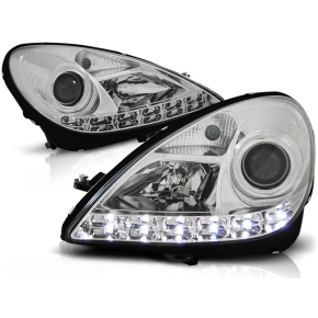 Scheinwerfer Tagfahrlicht LED chrom passt für Mercedes Benz SLK R171 ab 04-11