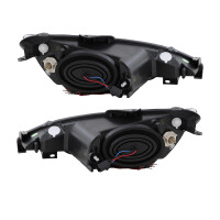 Scheinwerfer Angel Eyes LED chrom passt für Peugeot 206