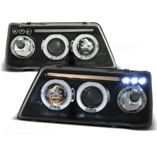 Scheinwerfer Angel Eyes LED schwarz passt für Peugeot 205 ab 1983 - 1996