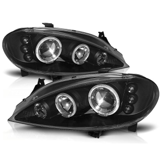 Scheinwerfer Angel Eyes LED schwarz passt für Renault Megane / Scenic ab 96-99