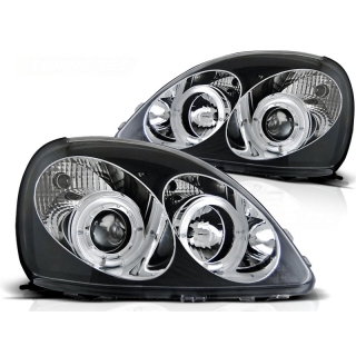 Scheinwerfer Angel Eyes LED schwarz passt für Toyota Yaris ab 1999 - 2003