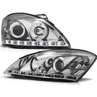 Scheinwerfer Tagfahrlicht Design LED chrom passt für Kia Ceed I ab 2006 - 2009