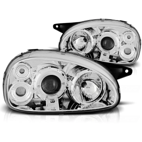 Scheinwerfer Angel Eyes LED chrom passt für Opel...