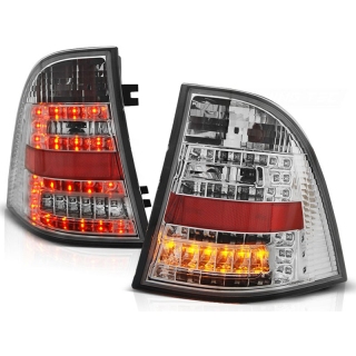 Design Rückleuchten Heckleuchten Upgrade LED chrom + Blinker passt für Mercedes Benz ML ab 98-05