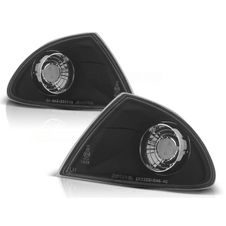 Klarglas Frontblinker Schwarz passt für BMW 3er E46 Limousine Touring 1998-2001