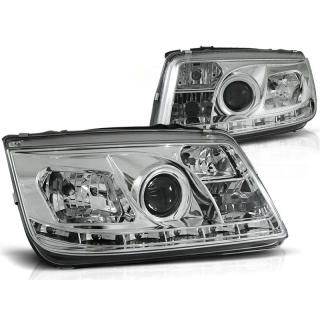 Scheinwerfer LED Tagfahrlicht passt für VW Volkswagen Bora ab 1998-2005 in Chrom
