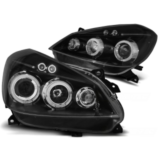 Scheinwerfer LED Angel Eyes passt für Renault Clio 3 ab 2005-2009 in Chrom